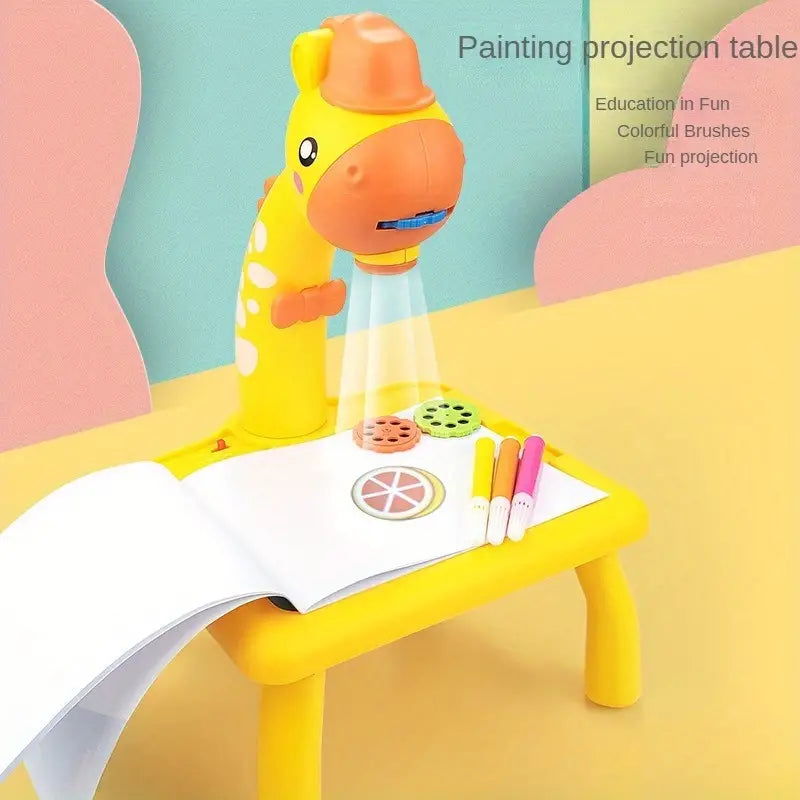 Artistic Exploration, Youngsters' Creative Drawing Projector Table - Educational Art & Craft Set with 24 Unique Patterns, Enhances Color Perception and Imagination