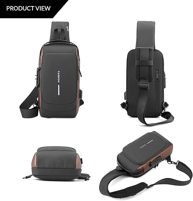 Men Sling Bag With Password Lock