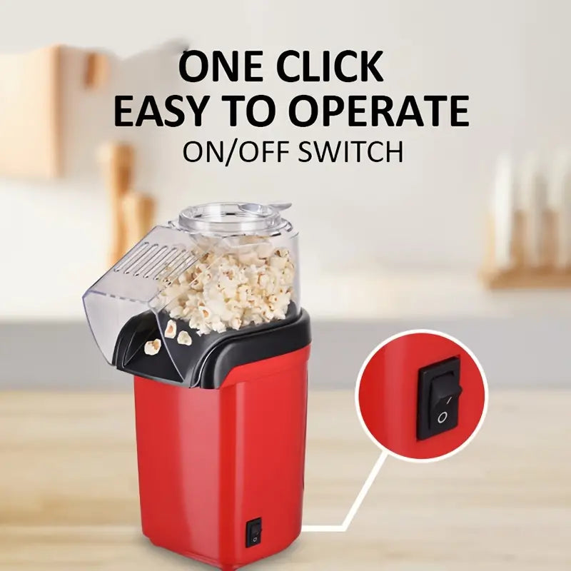 صانعة الفشار الصغيرة - أوتوماتيكية، كهربائية بتصميم الهواء الساخن للاستخدام المنزل  Mini Popcorn Maker Automatic, Electric Hot Air Design for Home Use