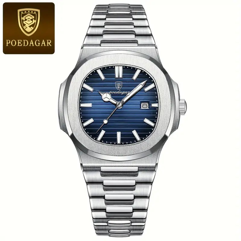 POEDAGAR Men's Watch, Luminous Calendar Watch Students Quartz Watch