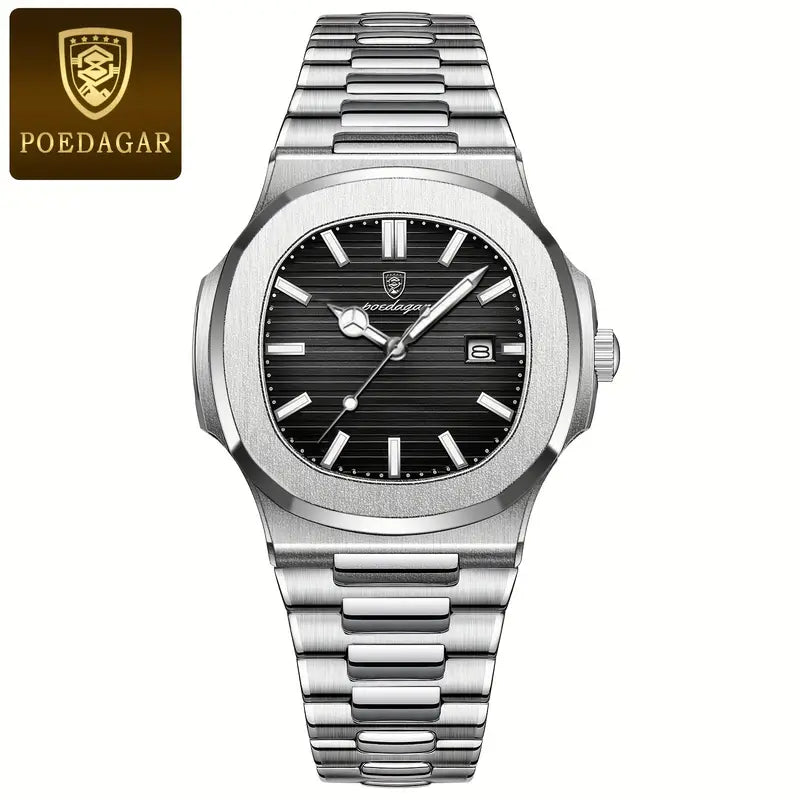 POEDAGAR Men's Watch, Luminous Calendar Watch Students Quartz Watch